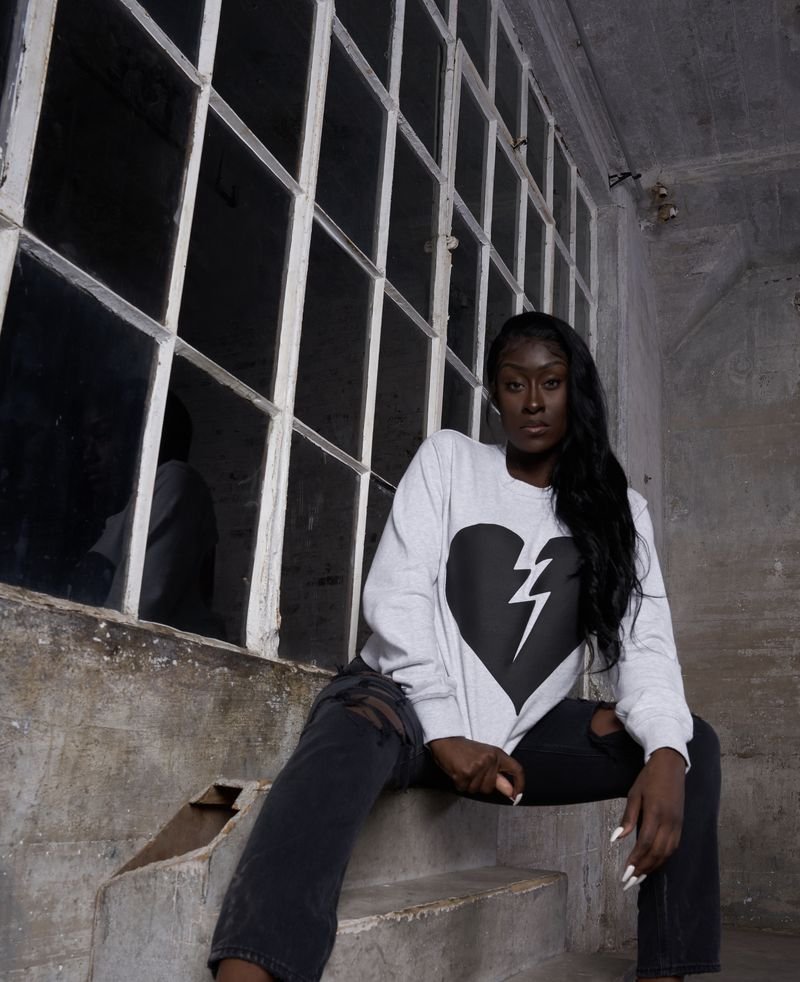Grapes & Raisins broken heart sweatshirt